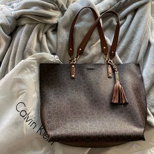 Calvin Klein Large Monogram Tote Bag